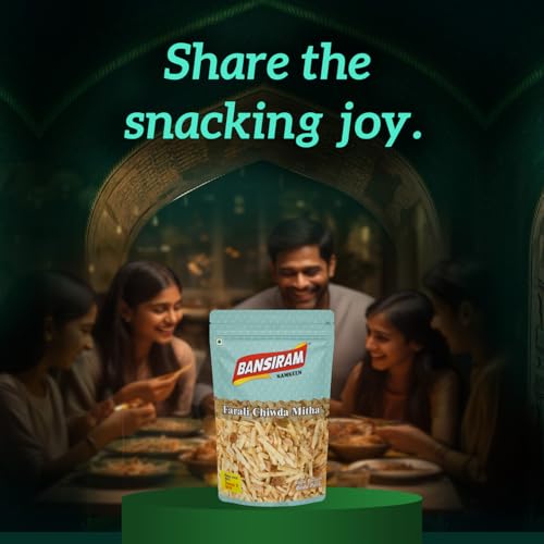 Image of Bansiram Namkeen Farali Chiwda Mitha 350g | Sweet Fasting Special | Dry Fruit Upvaas Mixture | Indian Upwaas Snacks | Healthy & Delicious Diabetic-Friendly Fasting Snack