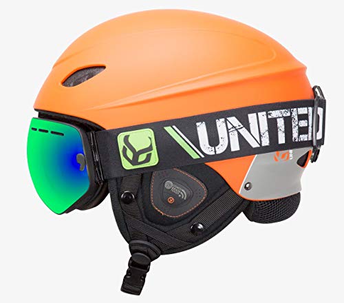 Phantom Helmet With Audio And Snow Supra Goggle (Orange, Medium) #TOP27