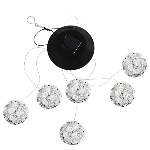 ibasenice Solar Wind Glockenspiel für Außenkugel Solar Power Wind Chime Outdoor Dekorative Romantische Windglocke Licht für Patio Yard Garden Home