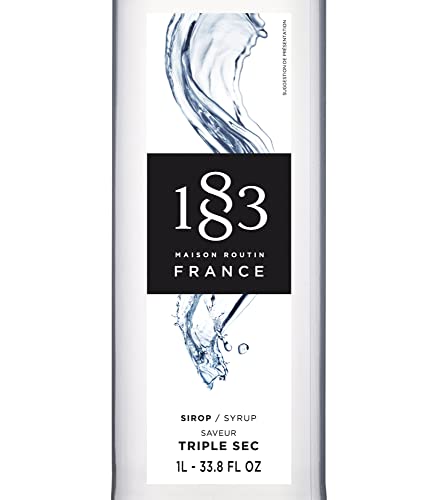 Image of 1883 Triple Sec Syrup for Drinks, Made in France, 1 Liter Glass Bottle