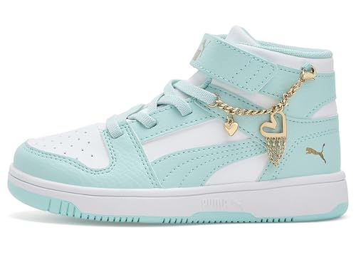 Image of PUMA Kids' Rebound Layup Mid Hook and Loop Sneakers