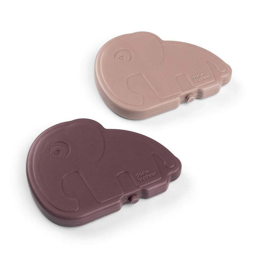 Done By Deer Cooling Element Lot de 2 paquets de poudre Elphee | Paquets de glace réutilisables pour boîtes à lunch, sans BPA, pour garder les collations au frais
