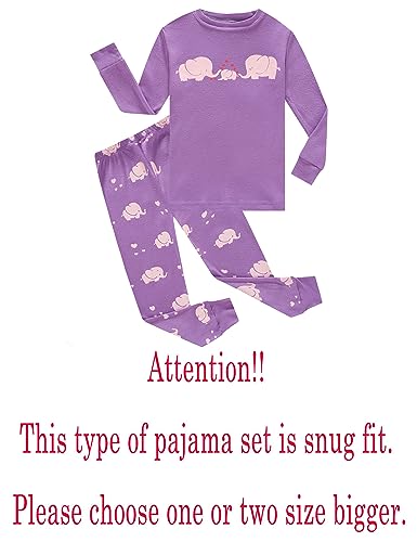 Image of KikizYe Girls Pajamas Set Kids Long Sleeve PJs Cotton Jammies