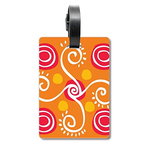 Étiquette de valise plantes oranges pour vos vacances au soleil