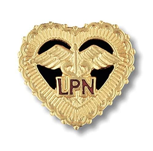 Image of Prestige Medical Emblem Pin, LPN (Letters in Filigreed Heart)