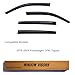YLSCOO Window Visors Rain Guards Compatible with 2018-2024 Volkswagen Tiguan, Out-Channel Side Window Wind Deflectors Vent Shades Accessories, Dark Smoke 4 Pcs, 2019 2020 2021 2022 2023
