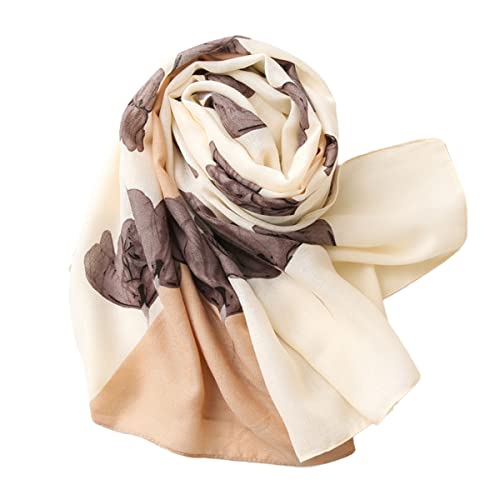 FAIRYGATE Schals & Tücher für Damen Schal Damenschals Schöne Dünne Halstücher Mit Blüten und Blumenmuster Elegante Bandana XXL Women Scarves 80024