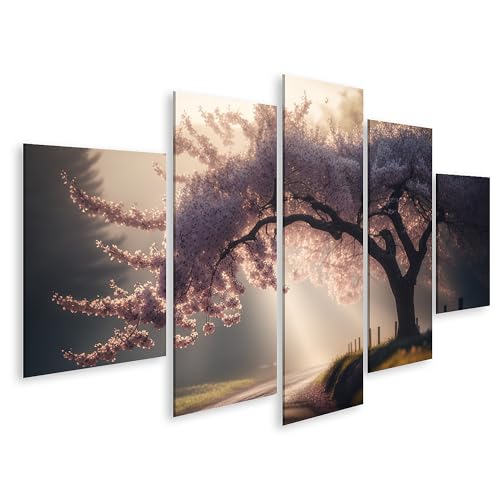 Tableau sur toile fleurs sakura pour salon et chambre zen