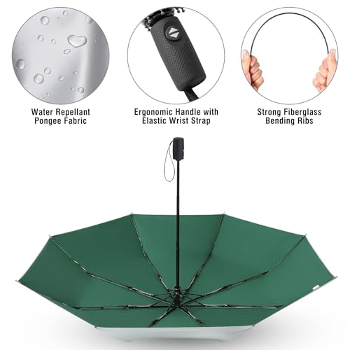 Image of G4Free UPF 50+ UV Protection Large Travel Umbrella 46 Inch Auto Open Close Windproof Sun Blocking Umbrella