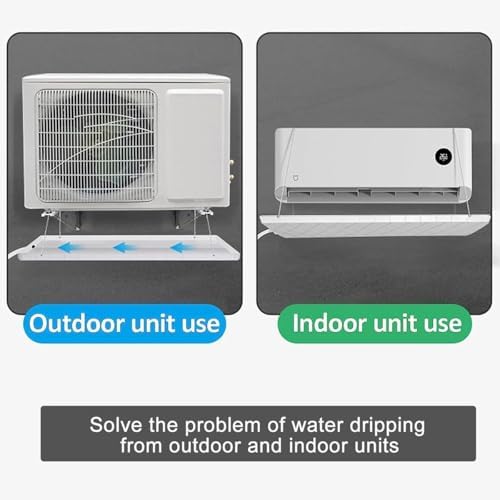 Universal Air Conditioner Drip Pan with Drain Hose - Condensate Drain Tray for Split AC Units, Prevents Leaks, Durable, Easy Installation, Essential AC Accessory