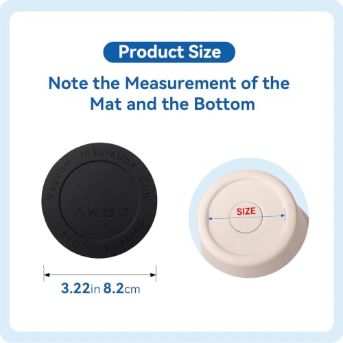 Image of Silicone Bottom Protector for Mugs with a Bottom Diameter of 3.22 inch 82 mm | 4 Pack Anti-Slip Rubber Pad, Scratch & Noise Reducing, Rubber Bottom Protective, BPA-Free, for Tumbler & Water Bottle