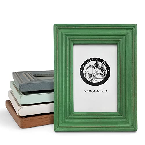 My Vintage Finds Farmhouse Picture Frames Green Rustic Frames 4X6 Rustic Picture Frames #TOP13