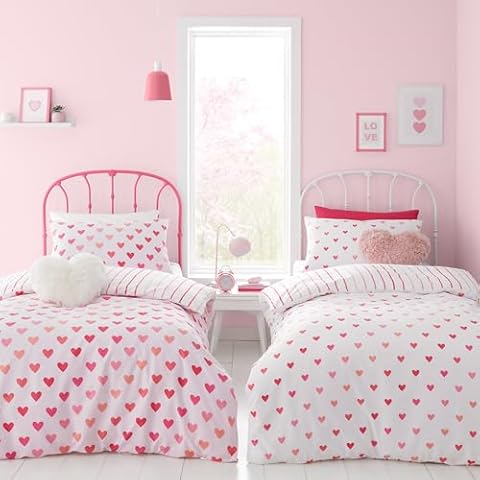 Catherine Lansfield So Soft Hearts Duvet Set Cover