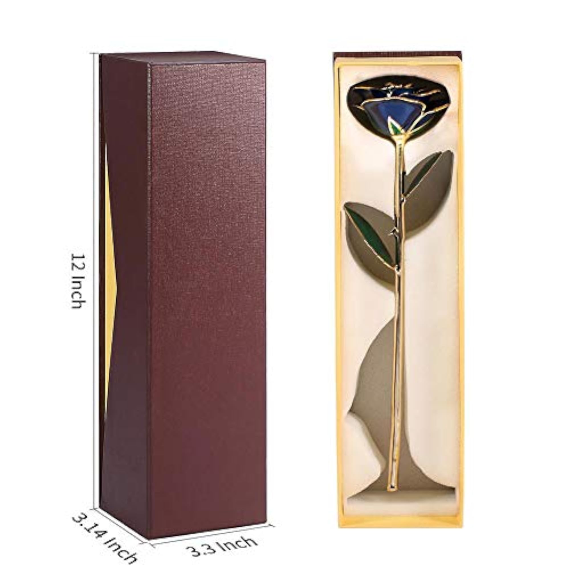 Gold Dipped Long Stem Rose - Forever Gift