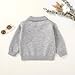 YOUNGER STAR Toddler Boy Girl Sweater Baby Fall Shirt Pullover Long Sleeve Knitted Sweatshirt Winter Warm Clothes (Grey, 18-24 Months)