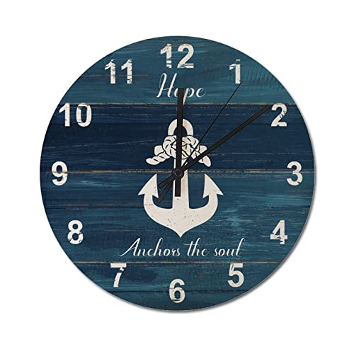 Horloge murale décorative grain de bois lisible et silencieuse - 2