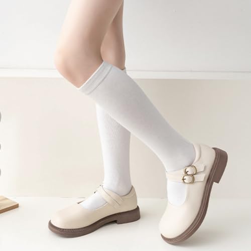 2 Pairs Girls Knee High Socks School Uniform Dress Socks2