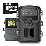 SecuSTATION 防犯設備士推薦 トレイルカメラ 屋外 防犯 害獣 ソーラー 対応 4K映像対応 赤外線 夜間撮影 人感センサー 無人カメラ 電池式 動物監視カメラ 定点カメラ マイク 内蔵 microSDカード 64GB付属 国内メーカー どこでもCAM SC-ML65