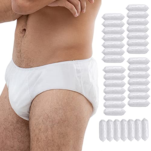 Men's Disposable Nonwoven Underwear Portable Briefs for Traveling Fitness Hotel Spa Hospital Stays