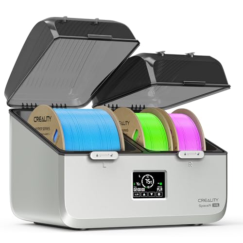 Creality Space Pi X4L Filament Dryer Box 4 Spool Capacity with Dual Independent Chambers 75C Heating & Smart Energy-Saving Mode Fits PLA PETG ABS TPU PA etc | Solve Moisture Clogs & Stringing
