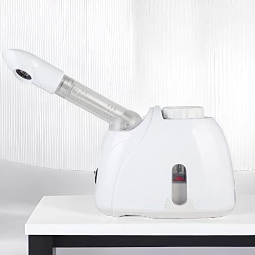 Quiet&Far Facial Steamer Warm Mist Humidifier With Extendable Arm & Adjustable Nozzle For Sinuses Moisturizing Unclogs Pores Or Deep Cleaning Skin Professional Facial Steamer At Home Or Salon, White #TOP6
