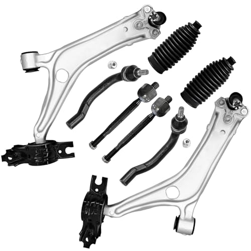 Image of Detroit Axle - 8pc Front End Suspension Kit for 2018-2022 Honda Accord, 2019 2020 2021 2 Lower Control Arms with Ball Joint 4 Outer Inner Tie Rods 2 Boots Replacement