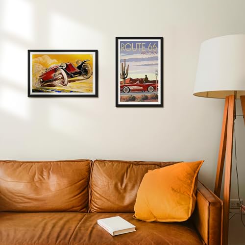 ENJOYBASICS 12x18 Picture Frame, Display Poster 11x17 with Mat or 12 x 18 Without, Wall Gallery Photo Frames, Black, 2 Pack - Thumbnail 2