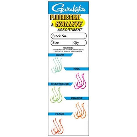 Gamakatsu Walleye Fluor Assortment Fishing Hooks Cover