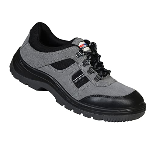 Image of NEOSAFE RUNX ISI Marked Sports Safety Shoes in sued Leather and Double Density Sole with Steel Toe, Lightweight