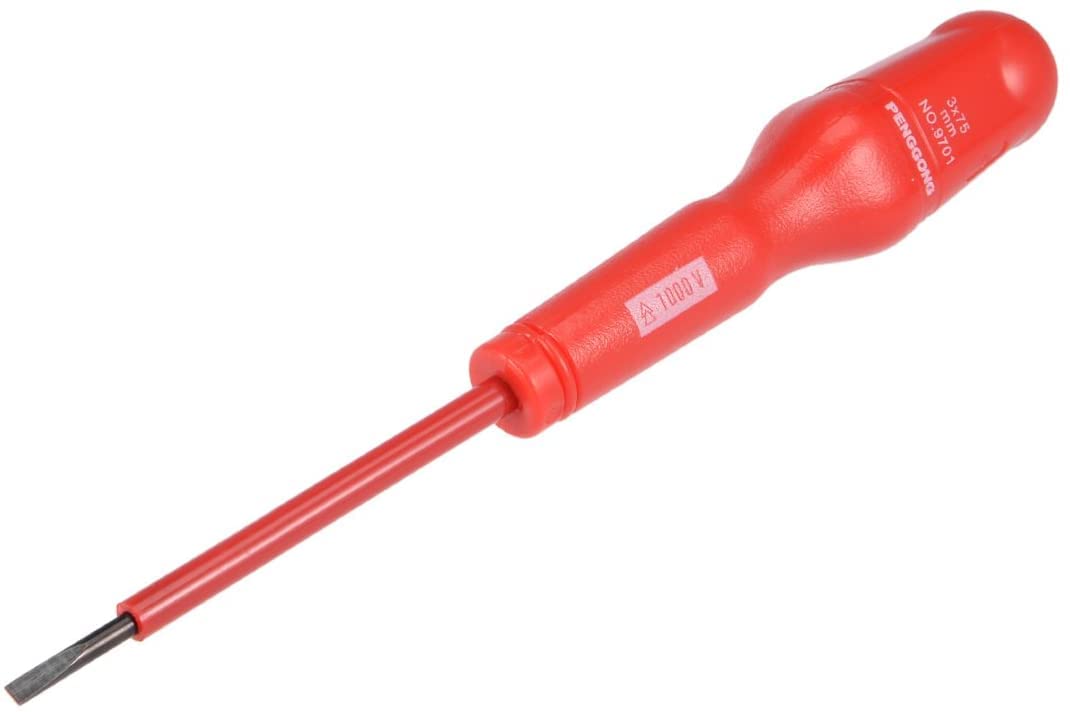 XYWHPGV 1000V 3mm x 75mm Slotted Insulated Magnetic Electric Screwdriver 78624 ce270 5f2e5 d3dab b8bae 74dd8