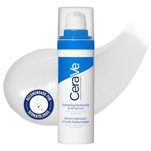 CeraVe Sérum Hidratante con Ácido Hialurónico, Para Todo Tipo de Piel, Cuidado Facial, Nutre, Hidrata y Calma, Restaura la Barrera Cutánea, Textura Ligera, Sin Fragancias ni Parabenos, 30ml