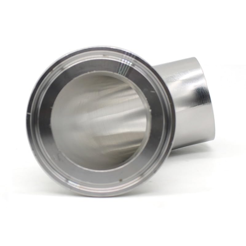Codo de 90 grados de tres clips de 1,5 "4", accesorios sanitarios de acero inoxidable 304/316L, diámetro exterior de tubería de 19mm-108mm, soldado con respaldo hecho en casa(SUS316L,102mm Ferrule 119
