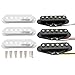 Wilkinson Vintage Voice Alnico 5 Single Coil Pickups Set SSS for Stratocaster Electric Guitar, White