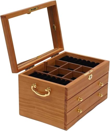Rangement bijoux en bois YZCIS grand format pour organiser vos colliers