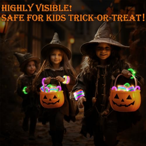 20 Pack LED Light Up Bracelets Glow in The Dark Party Supplies,Colorful Flashing Bracelet Light Up Toys Birthday Gifts Goodie Bags Fillers Pool Party Favors Toys Classroom Back to School Halloween - Image 3