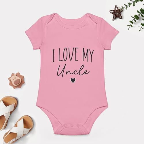 I Love My Uncle Newborn Outfits Baby Clothes Short Sleeve Funny Baby Onsies Infant Romper4