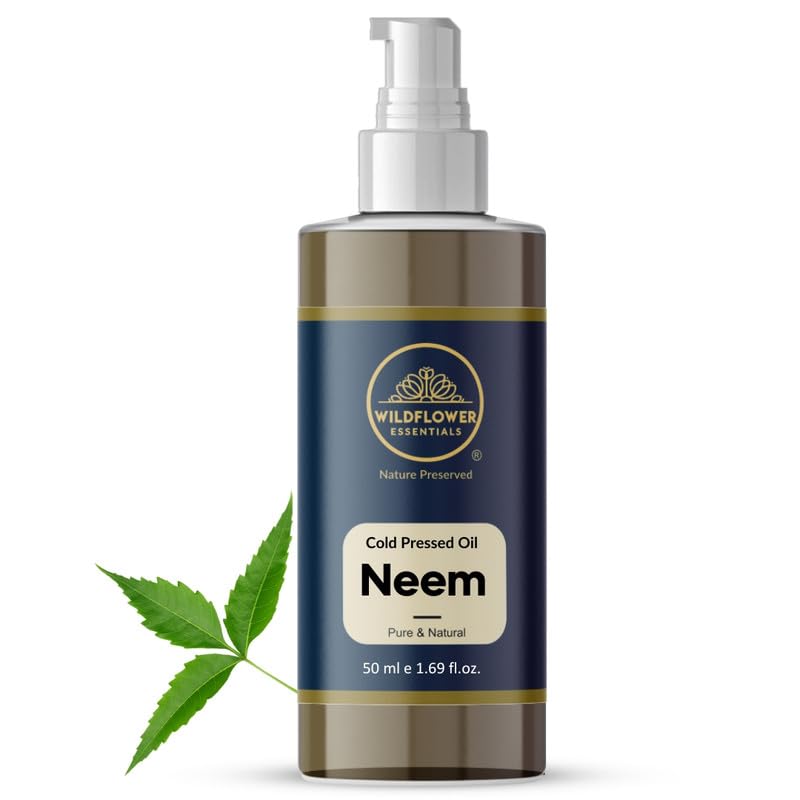 Image of Neem Oil Cold Pressed for Face Skin Hair & Body Hydration Pure & Natural (50ml)
