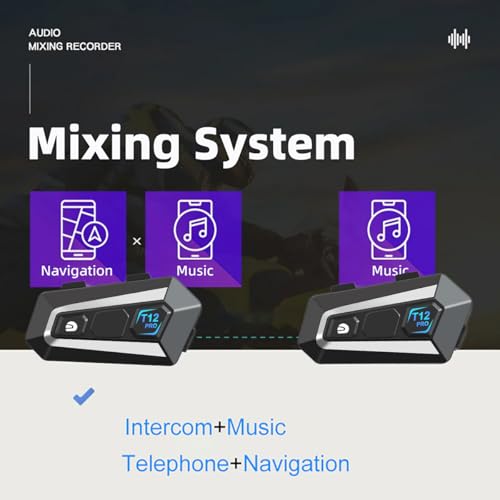 Interphone Bluetooth pour moto étanche IP67 avec audio multitâche