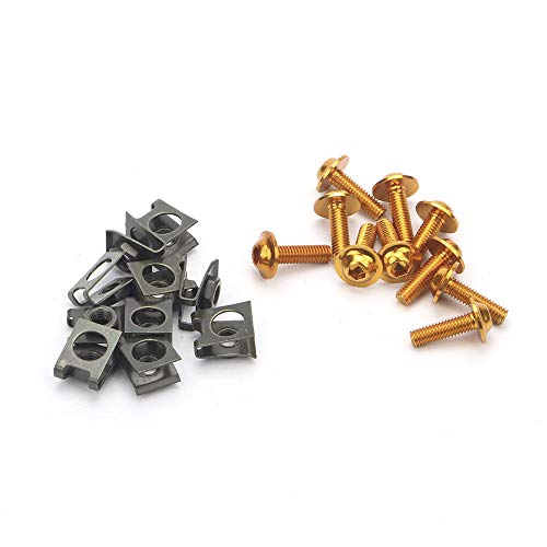 Moniss Kit De Parafusos De Carenagem 10 Peças Para Motocicleta M6 6 Mm Pino De Fixação De Velocidade