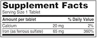 Vista 2 de Suplemento de hierro de sulfato ferroso de 325 mg (paquete de 2) Pastillas de hierro 100 tabletas de hierro por botella, paquete de 2