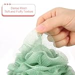 Loofah Sponge Pack of 4, Deep Cleansing Body Scrubber for Shower, Exfoliating Bath Sponge with Handle for Women and Men (001, 50g) - Image 3