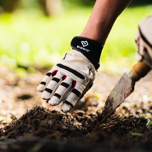 Bionic Women's ReliefGrip Gardening Premium Leather Gloves (Large)