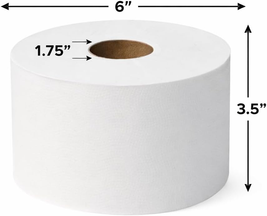 Sierra Hygiene Little Big Roll 2-Ply Toilet Paper Roll 420’ (1,260 Sheets) with 6” diameter - 24/Case - Compatible ONLY with Sierra Hygiene Dispensers