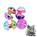 VANZACK 12pcs Colorful Cat Ball Toys Bells Engaging Pet Ball Toys for Kittens Stimulate Playtime Mental Activity Random Colors for Fun Interaction