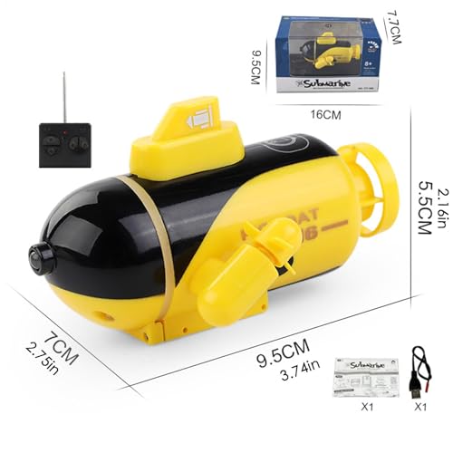 Ghjkldha Remote Control Boat, Rechargeable RC Race Ship, Waterproof Submarine Toy, Fast Diving Pool Boat, Wireless Remote Watercraft, For Kids Outdoor Lake Pond Play, 3.74x2.76x2.17 Inches - Image 5