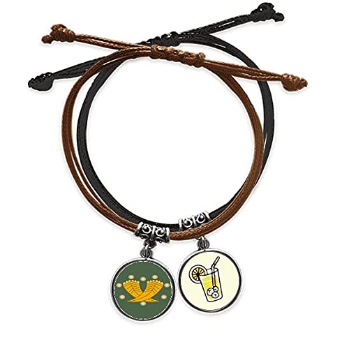 Bracelet style culture japonaise en cuir et corde or, le cadeau idéal