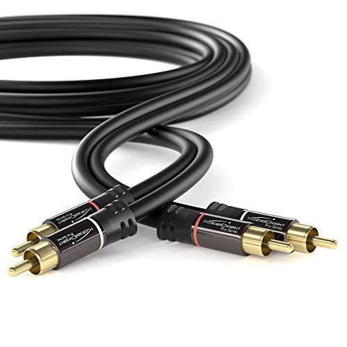 CableDirect – 10ft RCA/Phono Cable, 2 × 2 Plugs, Stereo Audio Cable, Practically Break-Proof & Flawless Sound Quality (coaxial Cable, subwoofer/amp/HiFi & Home Cinema/Blu-ray, Analog & Digital) by KabelDirekt - Image 2