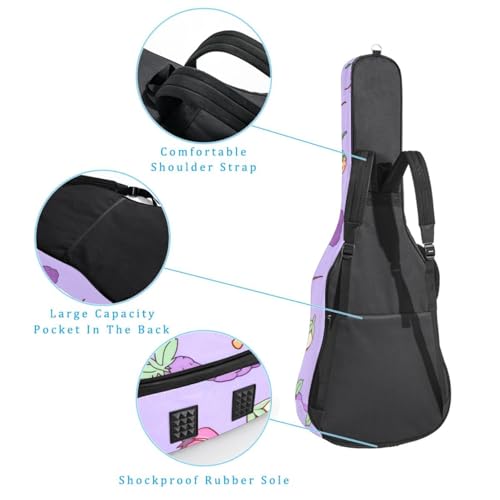 Housse de guitare acoustique imperméable anti-rayures à multi-poches