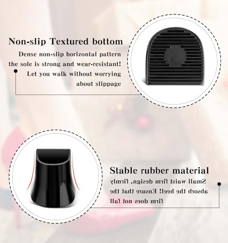 Image of Heel Caps for High Heels Grass, 10 Pairs Non-Slip Stiletto Heel Caps Covers for Grass, Gravel, Wetlands, Outdoor (2 Colors)