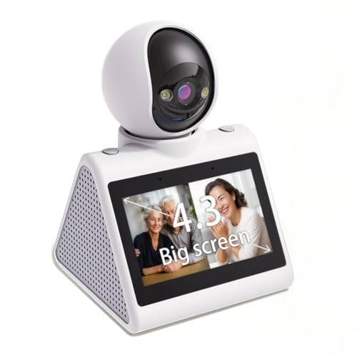 KEENLUK Home Security Camera with 4.3' Screen, Two Way Video Call Function for Elderly, Baby and Pets, 1080P HD with Motion Detection